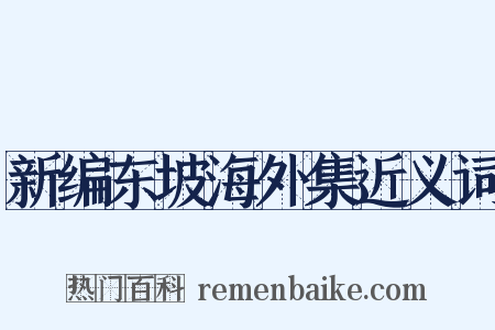 新编东坡海外集近义词是什么意思的图片
